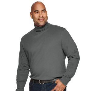 NEW Mens Gray Casual or Dress Soft Stretchy Cotton Blend Turtleneck Shirt
